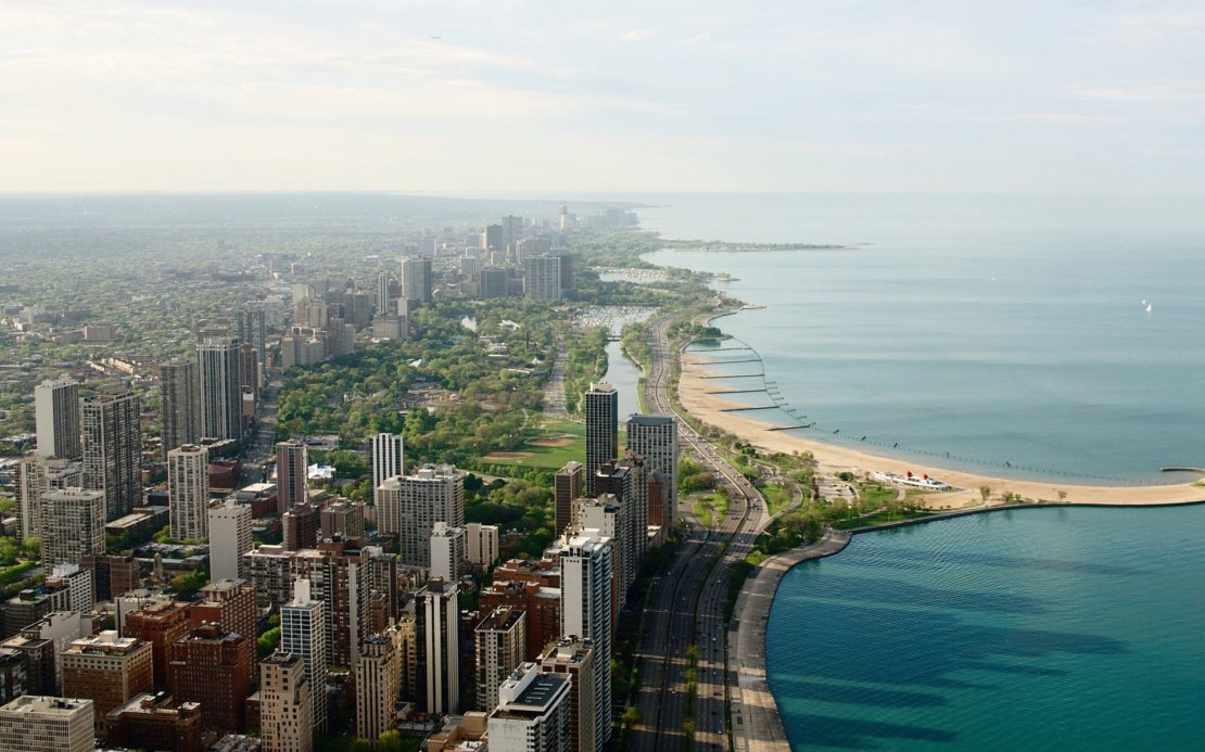 芝加哥繁华建筑风景桌面壁纸