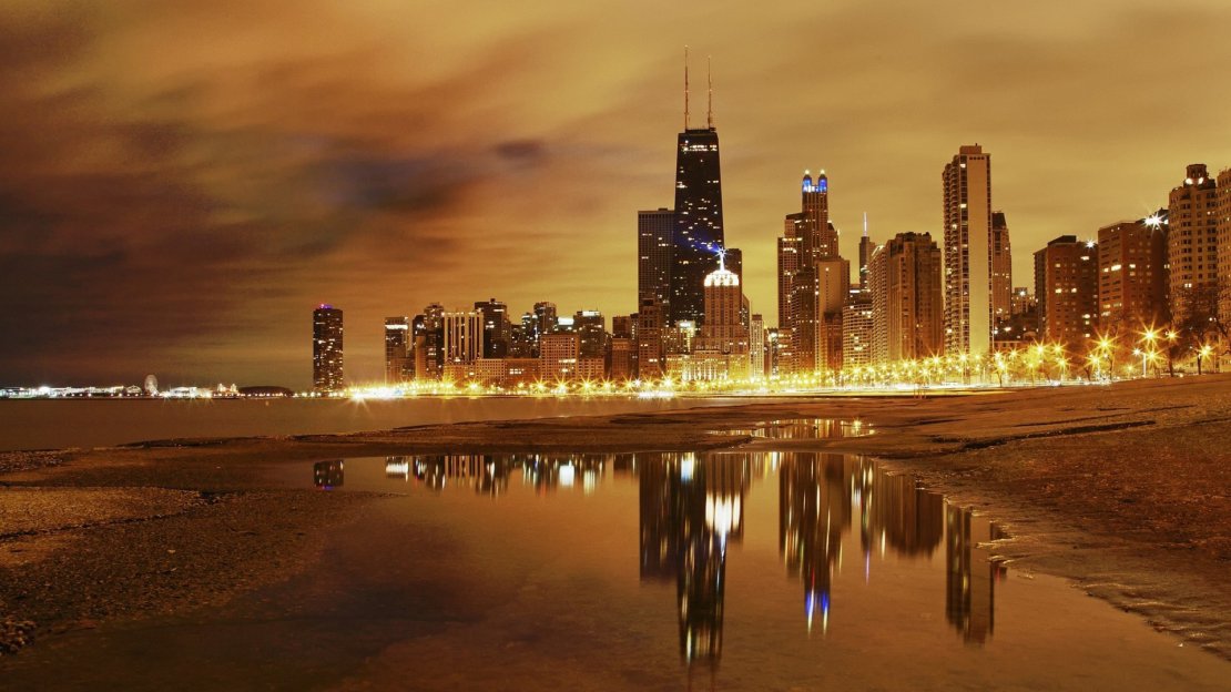 美国芝加哥城市风景高清桌面壁纸
