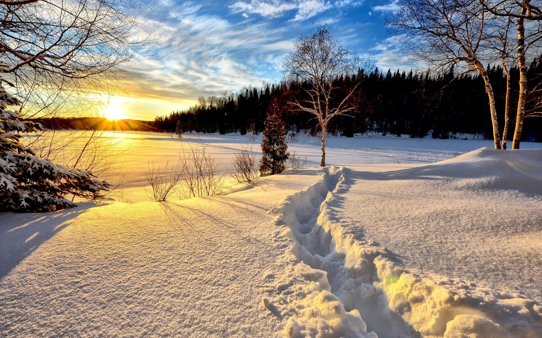 冬天雪景壁纸高清图片唯美