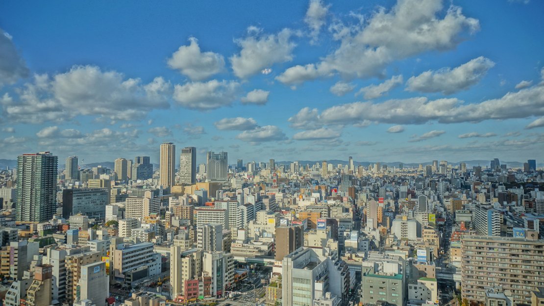 日本大阪城市风景高清桌面壁纸